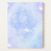 Sparkling Moderne Lila Blauer Flora Planer (Rückseite)