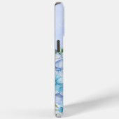 Sparkling Moderne Lila Blauflora Case-Mate iPhone Hülle (Rückseite / Rechts)