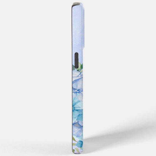 Sparkling Moderne Lila Blauflora Case-Mate iPhone Hülle (Rückseite / Rechts)