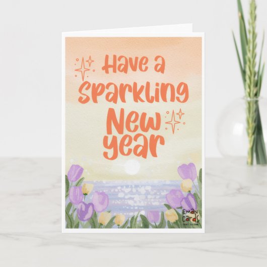 Sparkling New Year Card Karte (Vorderseite)