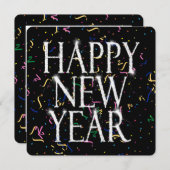 Sparkling New Years Einladung (Vorne/Hinten)