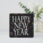 Sparkling New Years Einladung (Stehend Vorderseite)