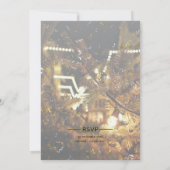 Sparkling Night Lights Christmas New Year Party Einladung (Rückseite)