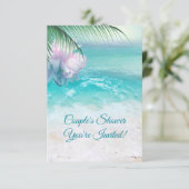 SPARKLING OCEAN WATERS Couple's Dusche Einladung (Stehend Vorderseite)