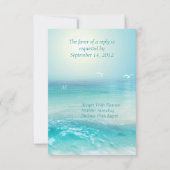 SPARKLING OCEAN WATERS UAWG Wedding RSVP Karte (Rückseite)