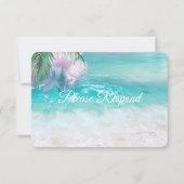 SPARKLING OCEAN WATERS UAWG Wedding RSVP Karte (Vorderseite)