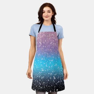 Sparkling Ombre Dusche in Blau Schürze
