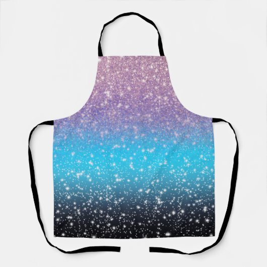 Sparkling Ombre Dusche in Blau Schürze (Vorderseite)