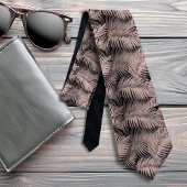 Sparkling Palm Blätter Muster Rose Gold ID831 Krawatte