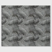 Sparkling Palm Leaves Pattern Silver ID 831 Geschenkpapier (Flach)