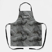Sparkling Palm Leaves Pattern Silver ID 831 Schürze (Vorderseite)