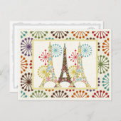 Sparkling Paris Postkarte (Vorne/Hinten)