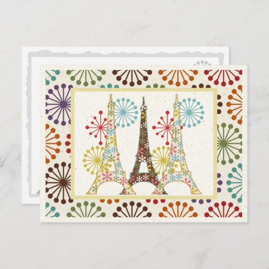 Sparkling Paris Postkarte (Vorne/Hinten)