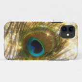 Sparkling Peacock Feather iPhone Case (Rückseite (Horizontal))
