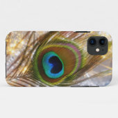 Sparkling Peacock Feather iPhone Case (Rückseite (Horizontal))