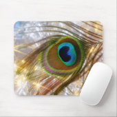 Sparkling Peacock Feather Mousepad (Mit Mouse)