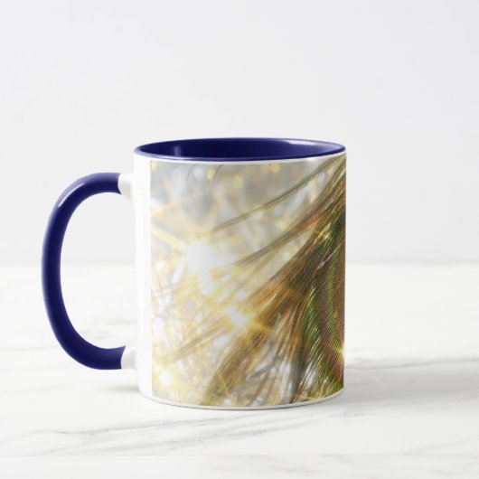 Sparkling Peacock Feather-Tasse Tasse (Links)