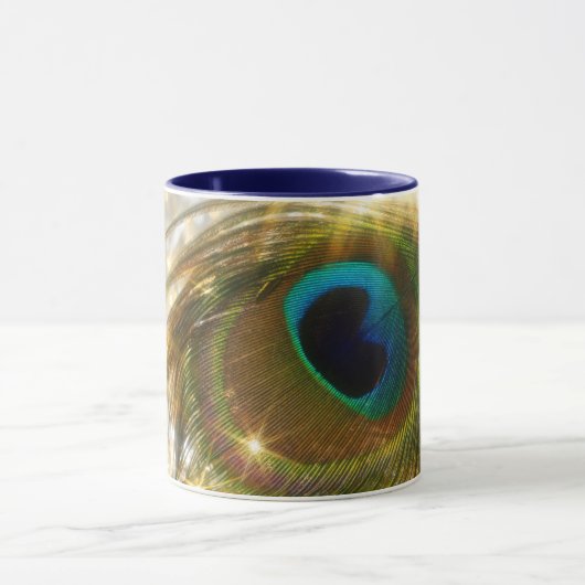 Sparkling Peacock Feather-Tasse Tasse (Zentrum)