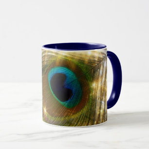 Sparkling Peacock Feather-Tasse Tasse