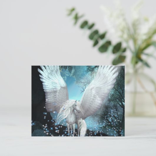 Sparkling Pegasus Postkarte (Stehend Vorderseite)