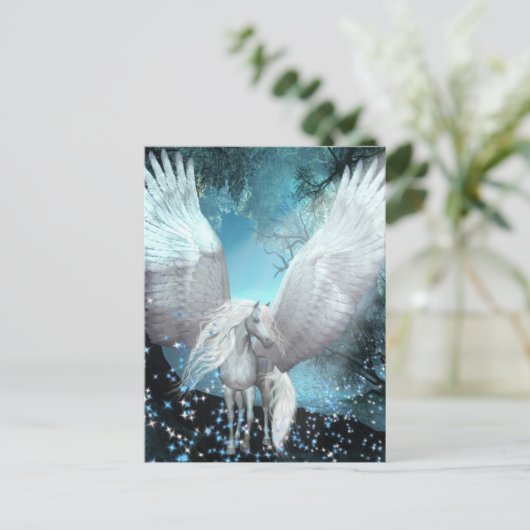 Sparkling Pegasus Postkarte (Stehend Vorderseite)