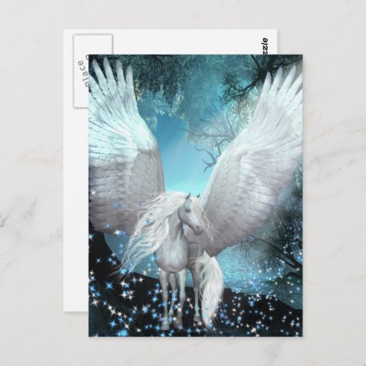 Sparkling Pegasus Postkarte (Vorne/Hinten)