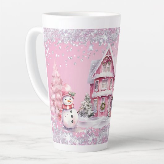 Sparkling Pink Christmas Milchtasse (Linke Ecke)