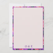Sparkling Pink Glitter Rose Save The Date (Rückseite)