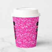Sparkling Pink Glitzer Paper Cup Pappbecher (Links)