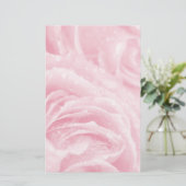 Sparkling Pink Rose Stationery Briefpapier (Stehend Vorderseite)