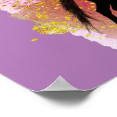 SPARKLING PORSE POSTER MIT PERSONALISIERTEM NAMEN. (Ecke)