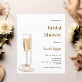 Sparkling Prosecco Perls Bridal Duwer Einladung