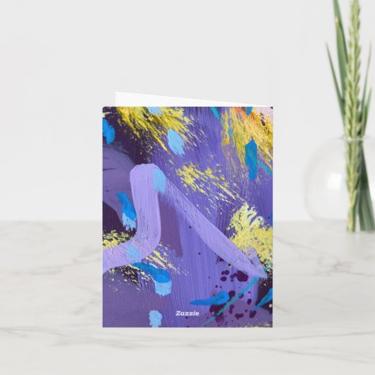 Sparkling Purple and Yellow Abstract Art (Rückseite)