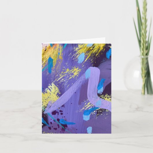 Sparkling Purple and Yellow Abstract Art (Vorderseite)