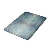 Sparkling Raindrops Boho Chic Blue Badematte (Schrägansicht)