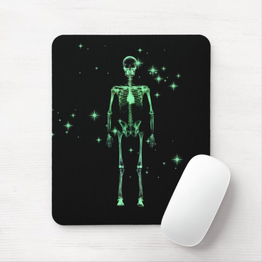 Sparkling-Ray-Skelett - grün Mousepad (Mit Mouse)