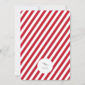 Sparkling Red Circles Weihnachtsbaum-Feier Einladung (Rückseite)