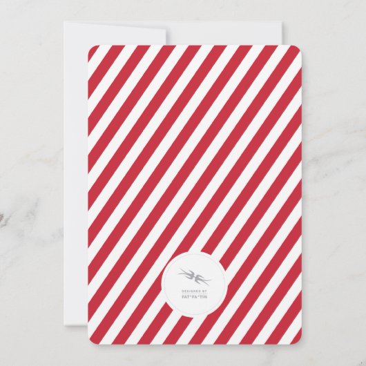 Sparkling Red Circles Weihnachtsbaum-Feier Einladung (Rückseite)