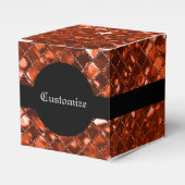 Sparkling Red Mosaic Muster Cube Favor Box Geschenkschachtel (Vorderseite)