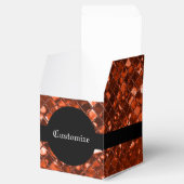 Sparkling Red Mosaic Muster Cube Favor Box Geschenkschachtel (Geöffnet)