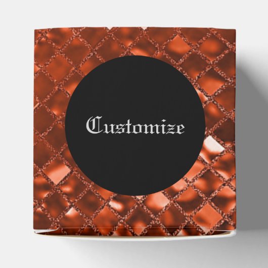 Sparkling Red Mosaic Muster Herz Bevorzugung Box Geschenkschachtel (Oben)