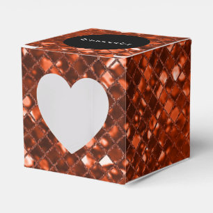 Sparkling Red Mosaic Muster Herz Bevorzugung Box Geschenkschachtel