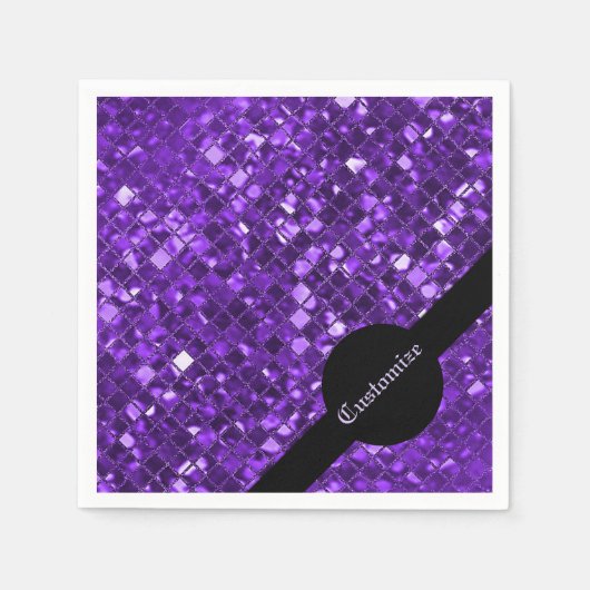 Sparkling Red Mosaic Muster Napkins Serviette (Vorderseite)