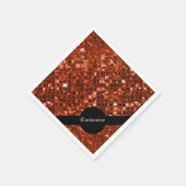 Sparkling Red Mosaic Muster Napkins Serviette (Ecke)
