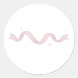 Sparkling ribbon divider runder aufkleber