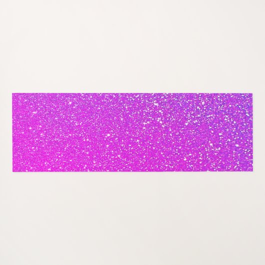 Sparkling Rosa Lila Glitzer Ombre Hell Cool Yogamatte (Rückseite (Horizontal))