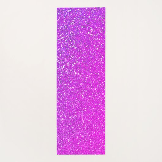 Sparkling Rosa Lila Glitzer Ombre Hell Cool Yogamatte (Rückseite)