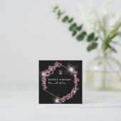 Sparkling Rosa Seife Blase Schönheitssalon Bu Quadratische Visitenkarte (Stehend Vorderseite)