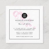 Sparkling Rosa Seife Blase Schönheitssalon Quadratische Visitenkarte (Rückseite)