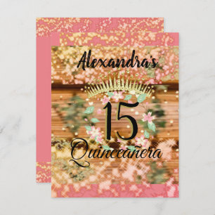 Sparkling Rose Gold Quinceñera Prinzessin Spanisch